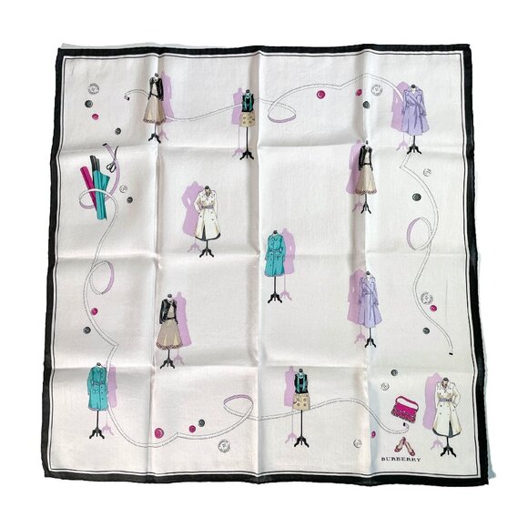 Burberry Cotton Blend Scarf – Dress Forms & Sewing Motif - Picture 1 of 13